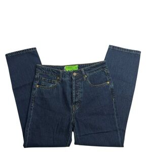 NEW Free People x Sandrine Rose Blue Straight Leg Jean Button Fly Size 26